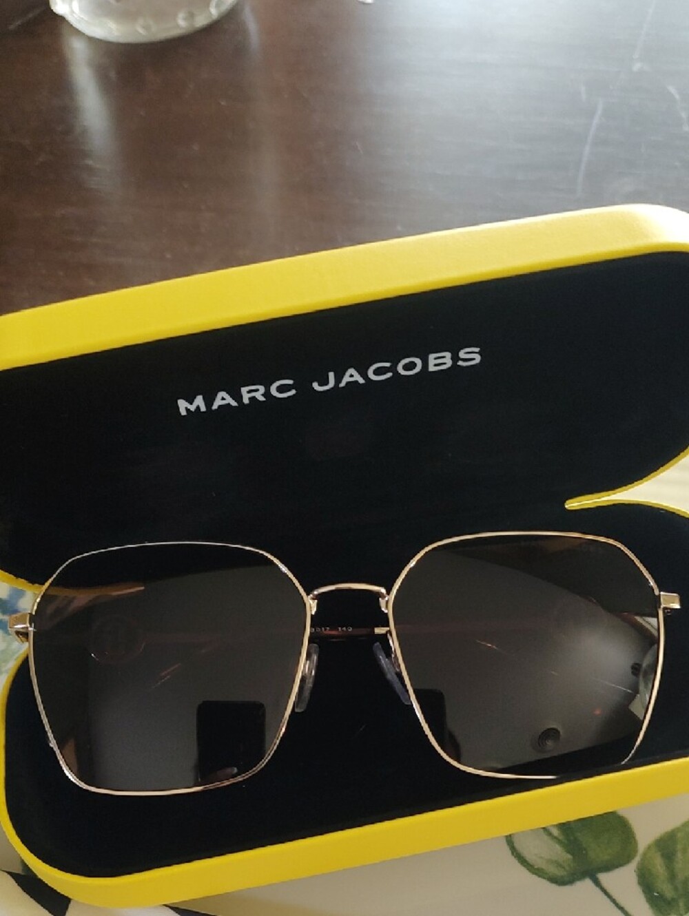 Marc Jacobs Yellow Hard Sunglasses Case
